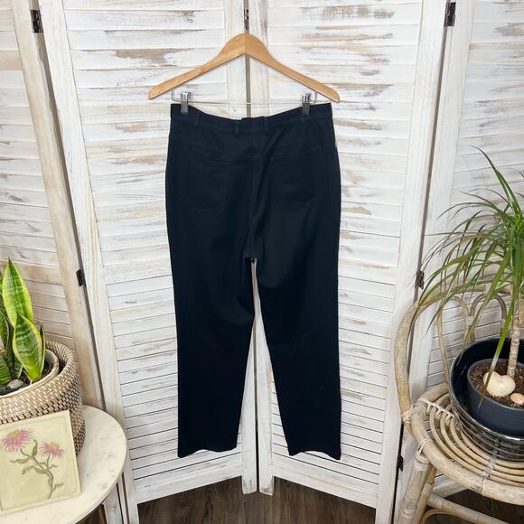 ST. JOHN SPORT Women's Size 10 Cotton Trouser Pant 5 Pocket Jean Black Preppy - Picture 12 of 13